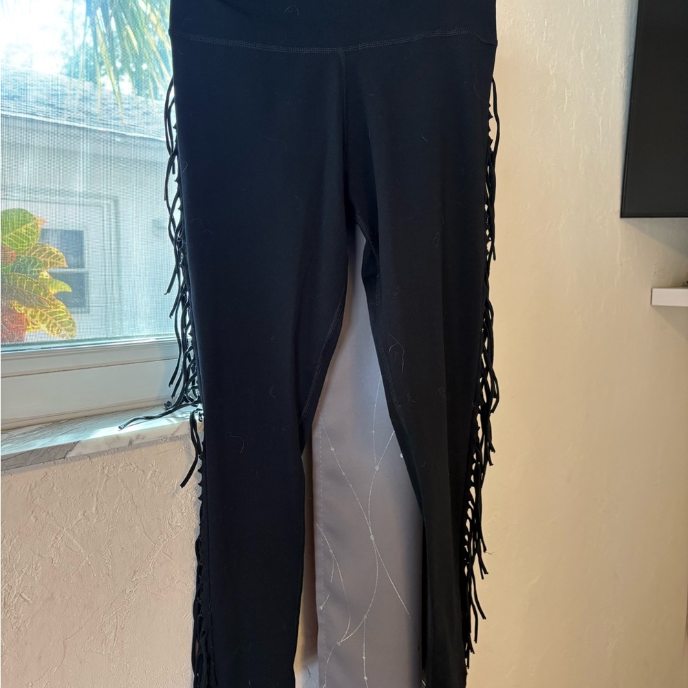 Zumba Black Fringe Leggings